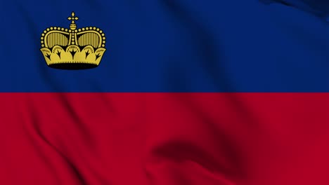 liechtenstein flag seamless waving animation