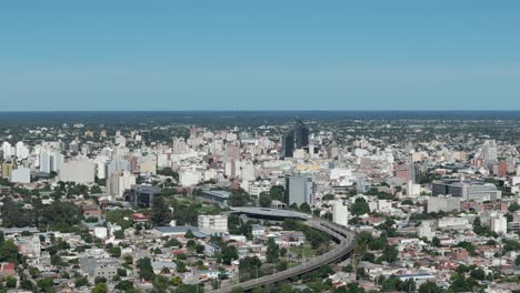 Vista-Panorámica-De-La-Antigua-Y-Moderna-Ciudad-De-Santiago-Del-Estero,-Argentina