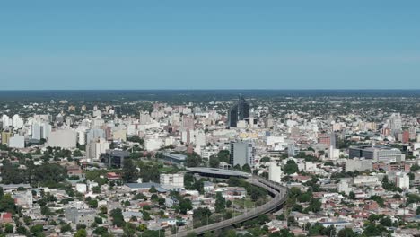 panoramic view of the old and modern city of santiago del estero, argentina
