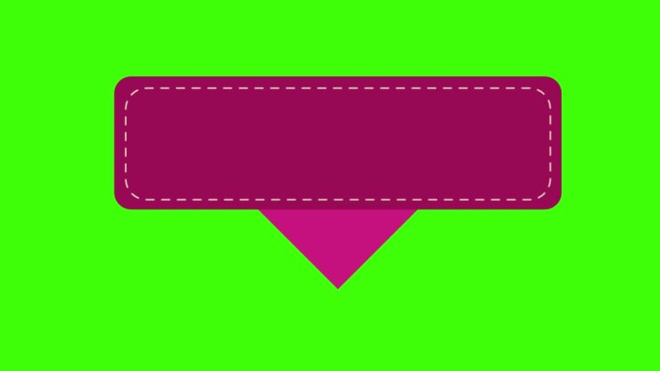 Sticker icon of a red sign on a green screen in 4K