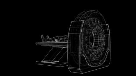 mri, máquina de resonancia magnética que escanea el paciente en el interior