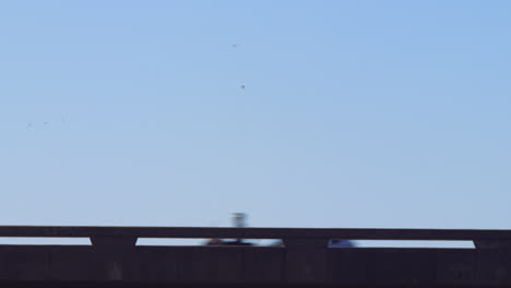 vehículos que se desplazan por el puente