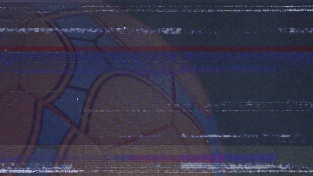 Animation of interference over ball on black background