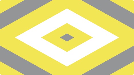 yellow, gray and white zoom rhombuses background. simple motion graphic loop animation