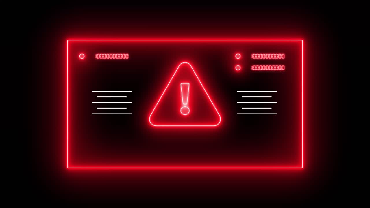 Outdated Software Alert with Red Neon Sign
