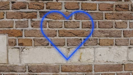 heart neon sign on brick wall 4k