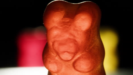 close-up of gummy bears
