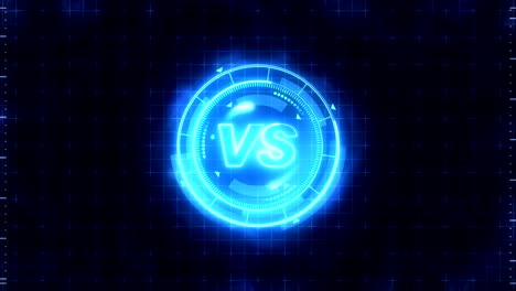 animación de bucle de juego deportivo futurista. contra fondo de lucha. pantalla digital de neón de radar. contra elemento de interfaz de control de juego. competición deportiva de lucha de batalla.