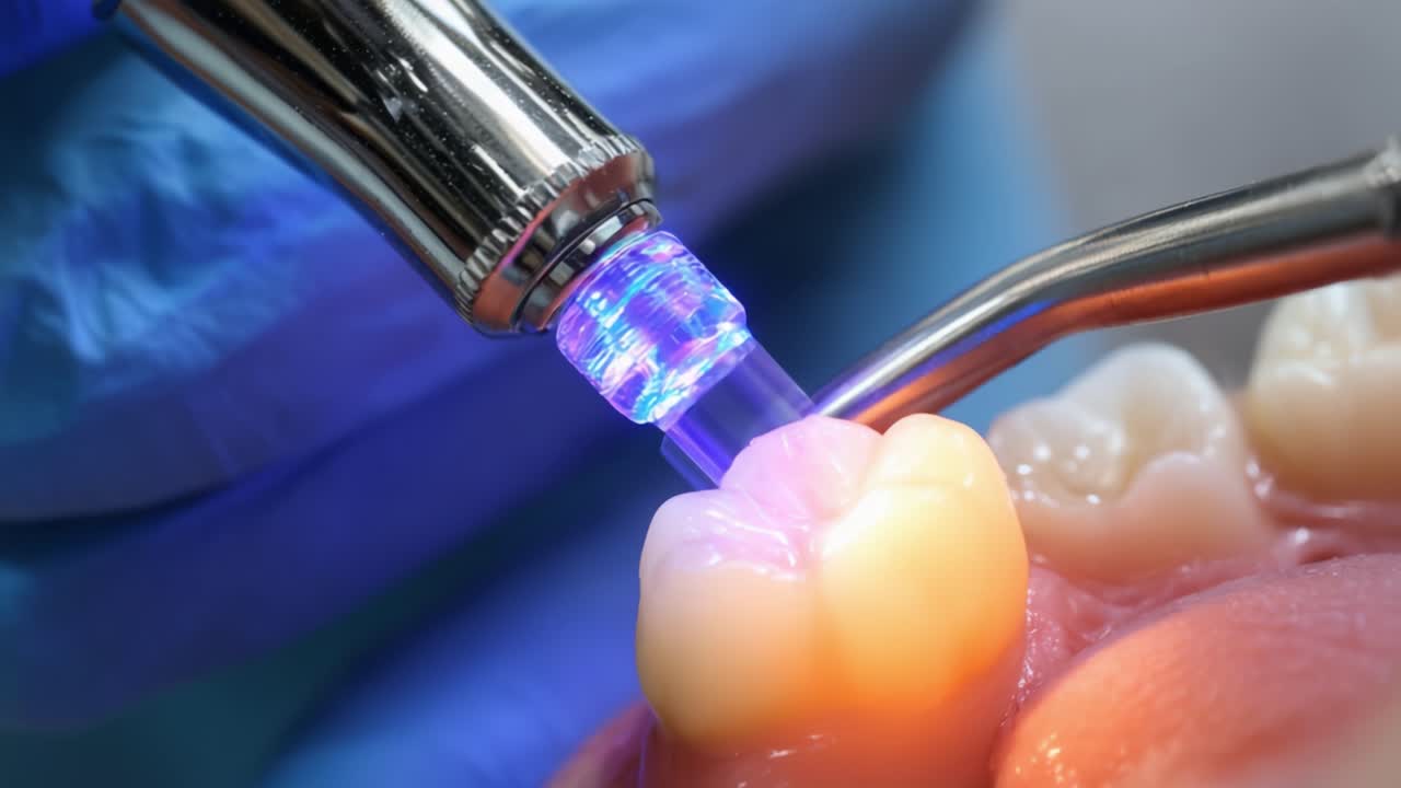 Tratamento Odontológico Inovador: Utilizando Tecnologia de Luz Avançada para Restauração de Cáries e Procedimentos de Reparo Dental em um Consultório Odontológico Moderno