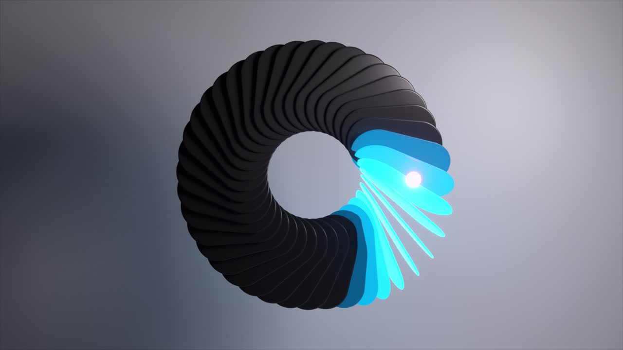 Abstract Geometric Ring with Swirling Colors