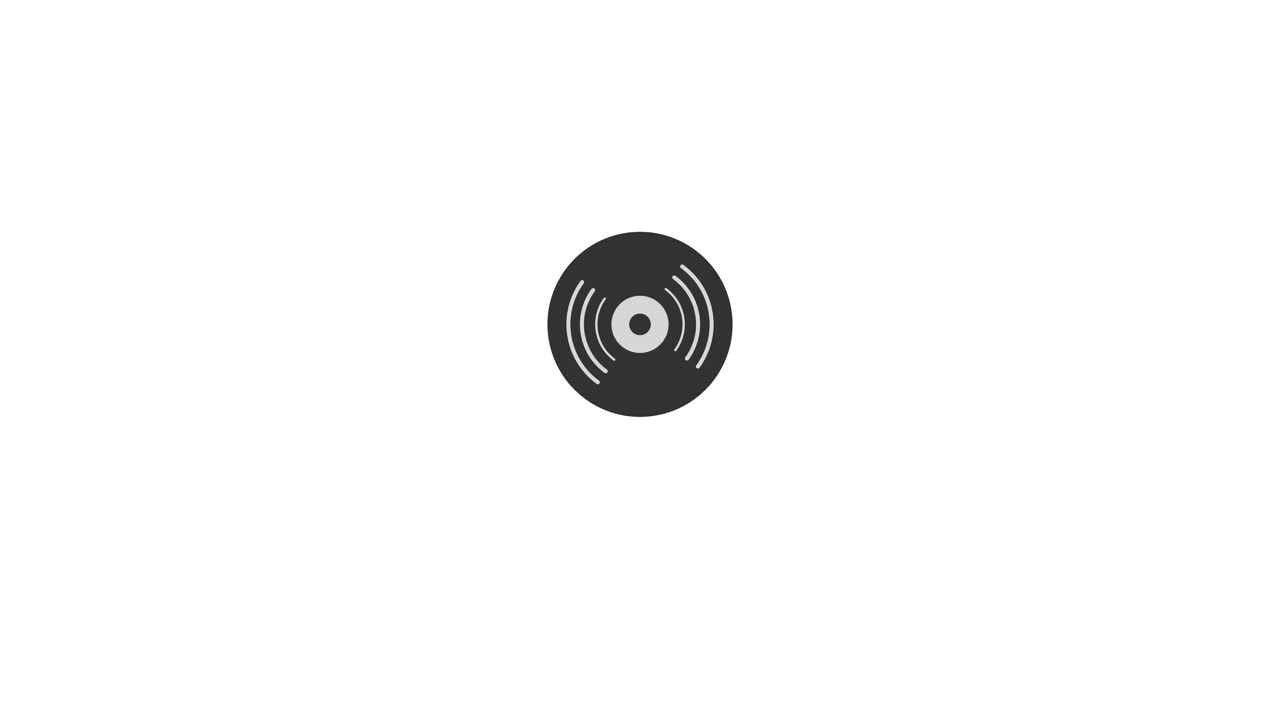 Animated Icon of a Spinning Vinyl Record