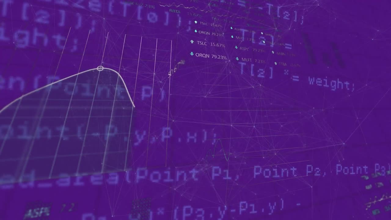 Animation of networks of connections and data processing