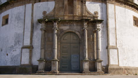 the monastery of serra do pilar facade exterior in vila nova de gaia, portugal. close-up shot