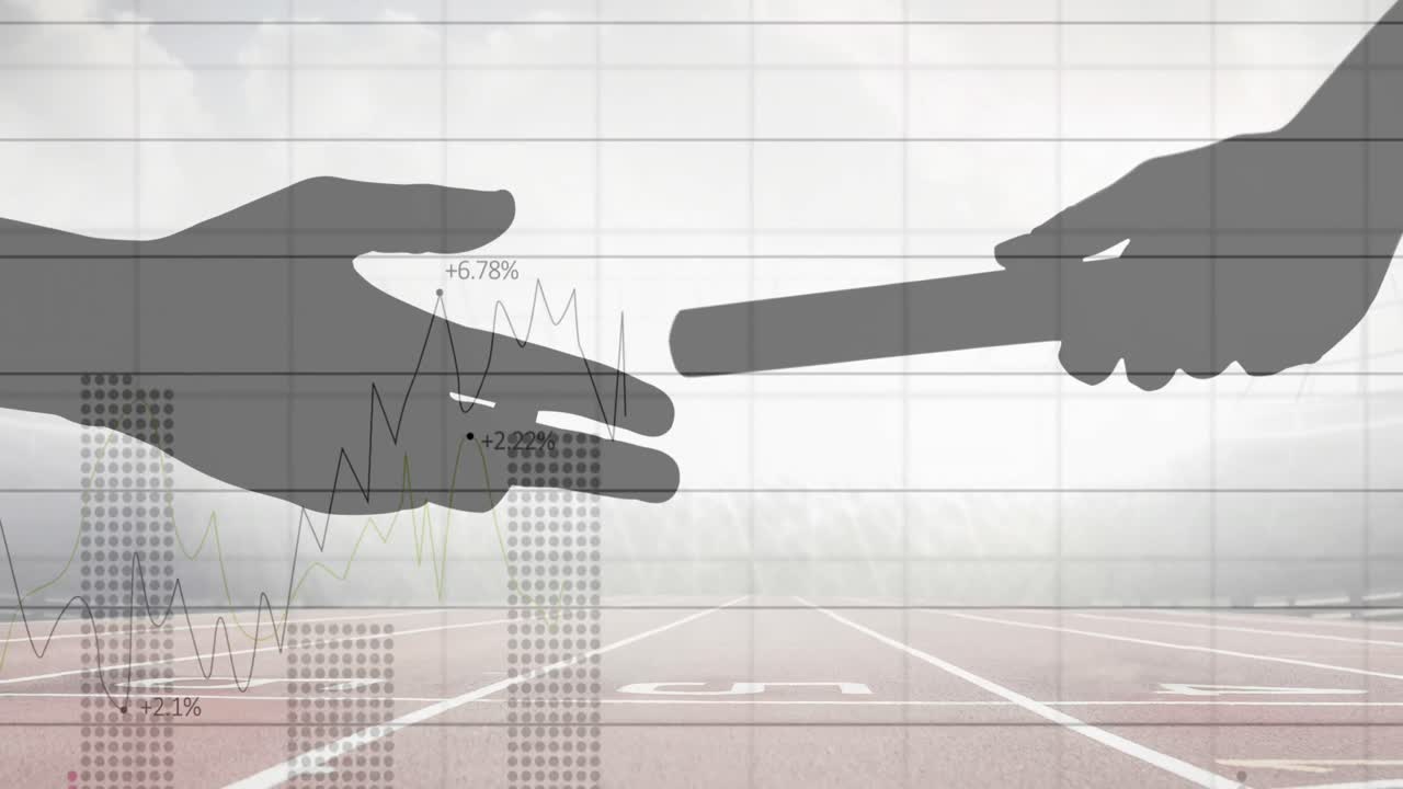 스포츠 필드에 스 ⁇ 을 전달하는 손의 실루 ⁇ 에 대한 통계 데이터 처리