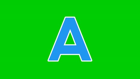 Animation-A-letter-on-green-screen