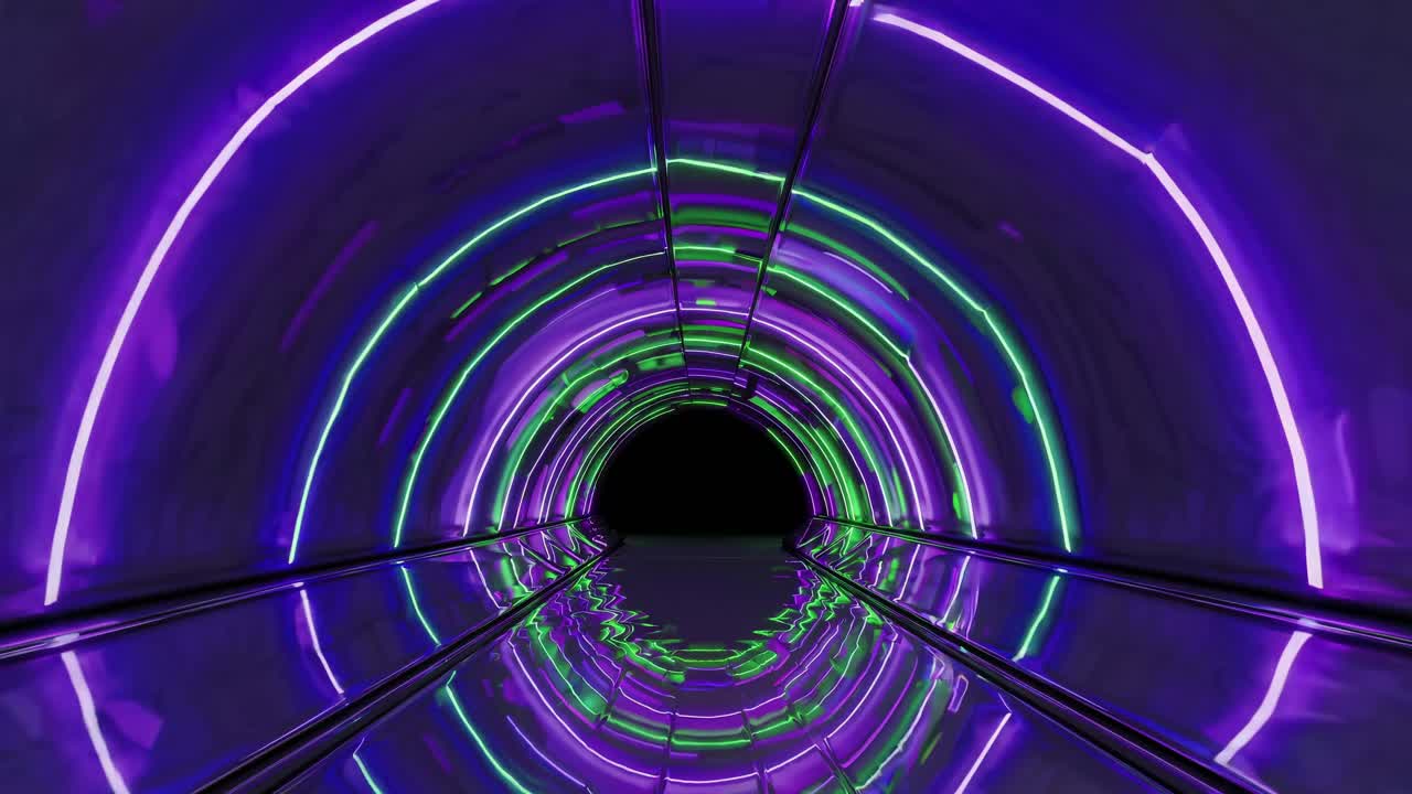 túnel de neón abstracto