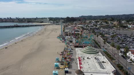 santa cruz beach boardwalk aerial view