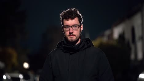 lone young man endures freezing winter night in munich suburb