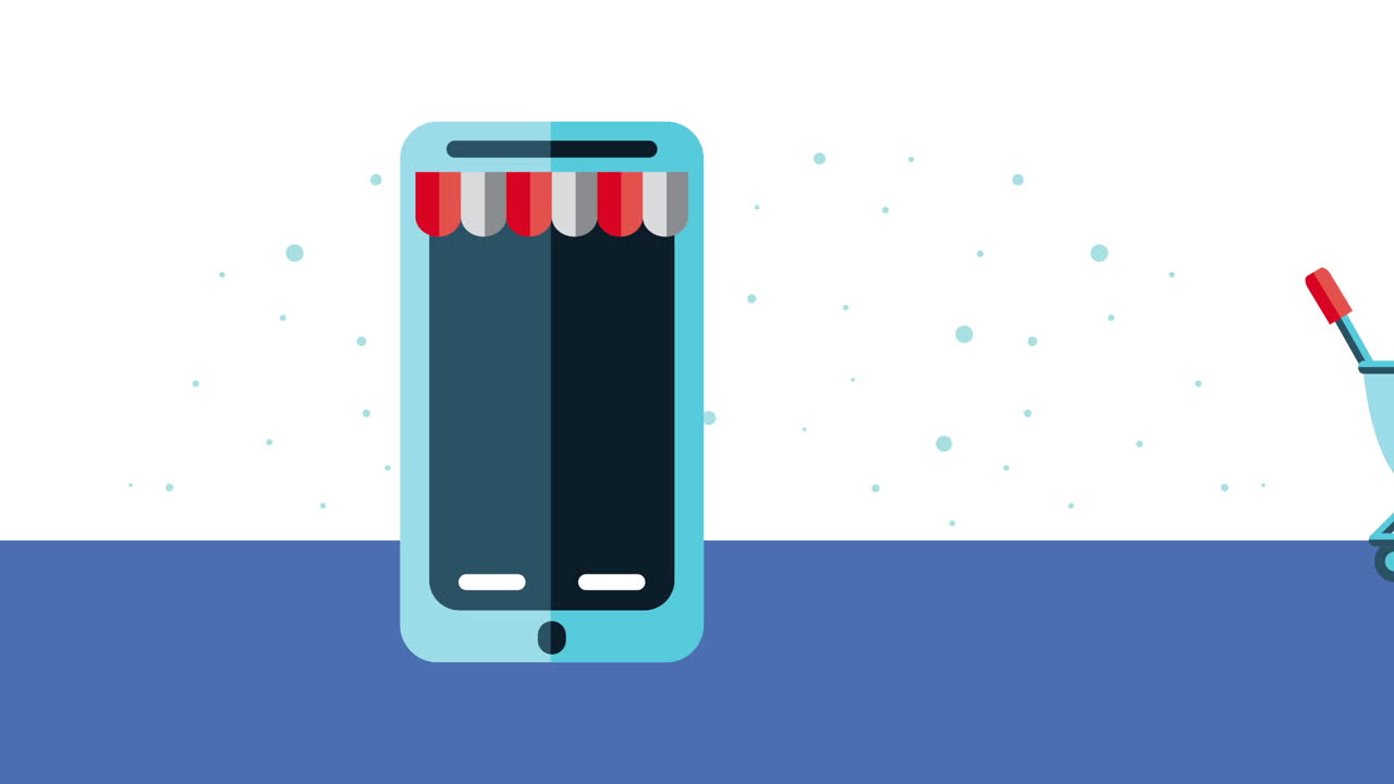 Illustrazione dello shopping mobile