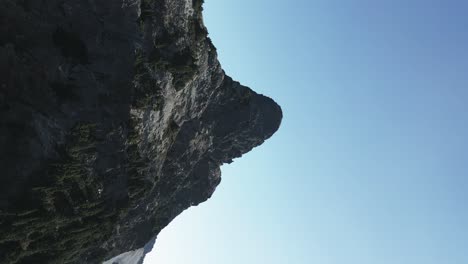 vertical video footage taken from the copilot trail access via gondola in squamish, bc, canada