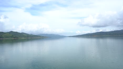 a wide and beautiful view of the arenal lake in costa rica