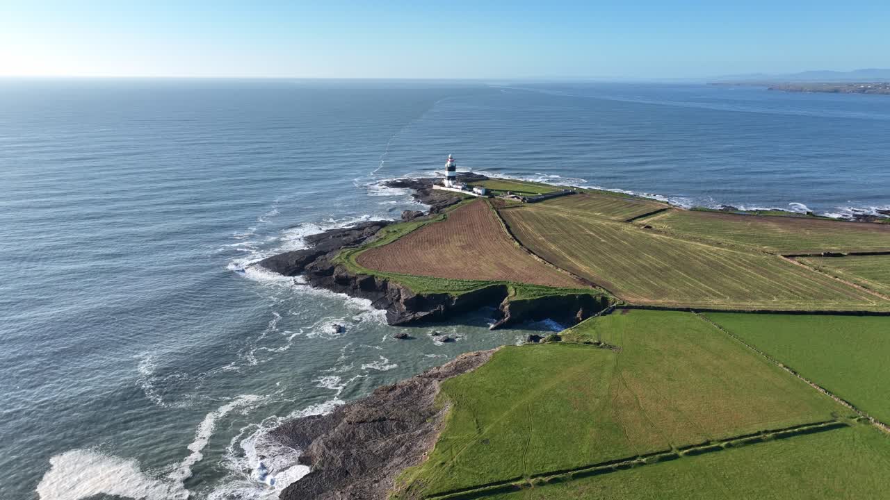 Hook Head Lighthouse i Wexford om vinteren – ældste fyrtårn i Irland og Europa