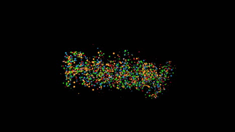 days of the week with colorful particles