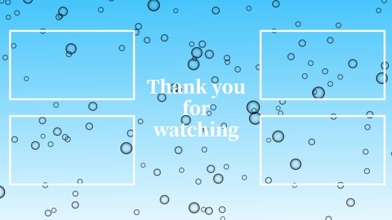 버블 시 엔드 카드 엔딩 스크린 모션 그래픽