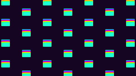 rainbow retro cubes pattern with neon color