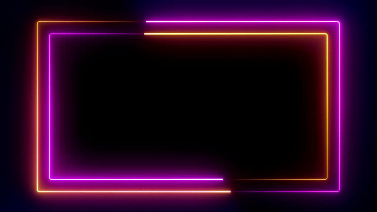 animación en forma de neón brillante