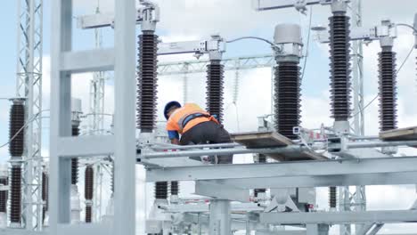 construction of a transformer substation