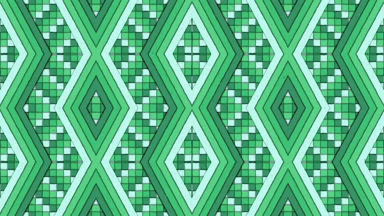 Kaleidoscopic Shapes Stripes and Squares Colorful Seamless Looping Background