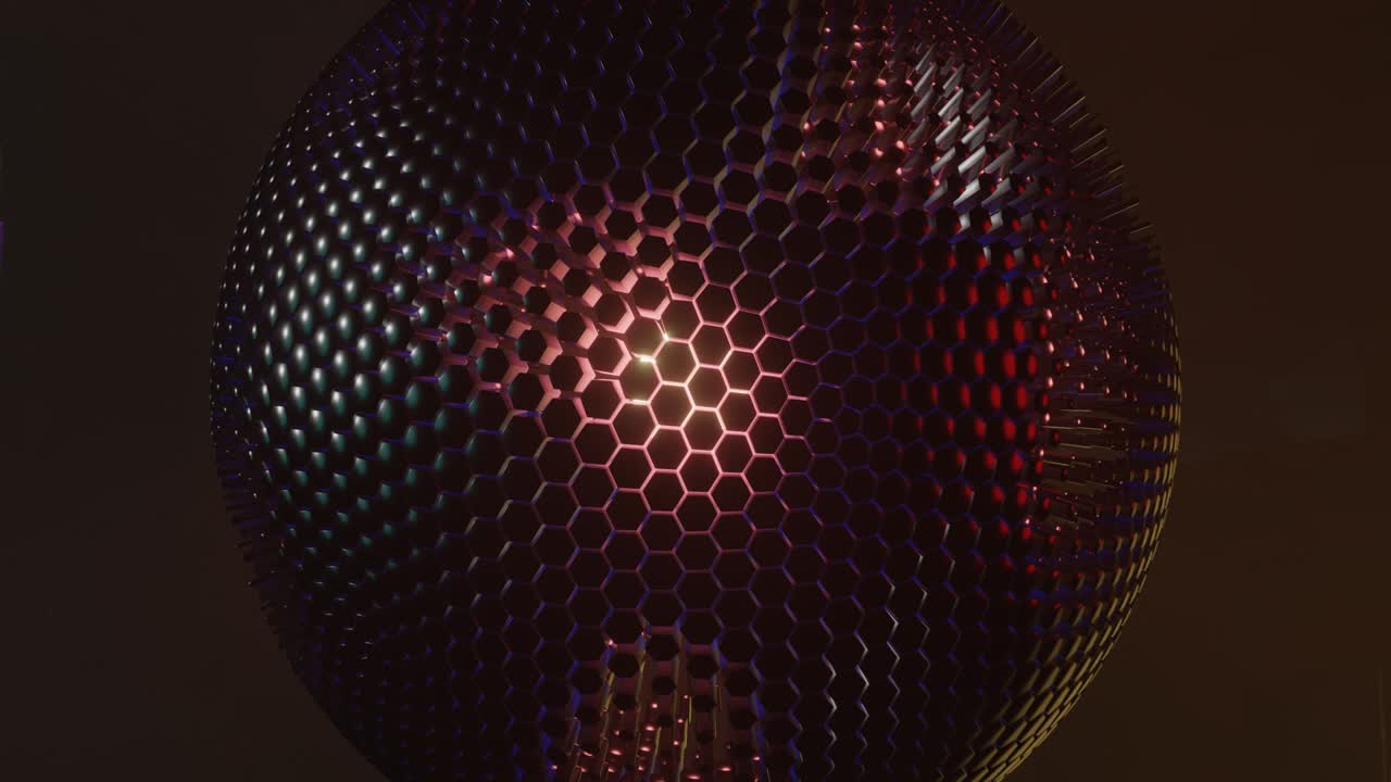 esfera hipnótica en el espacio virtual para vj dj techno loop