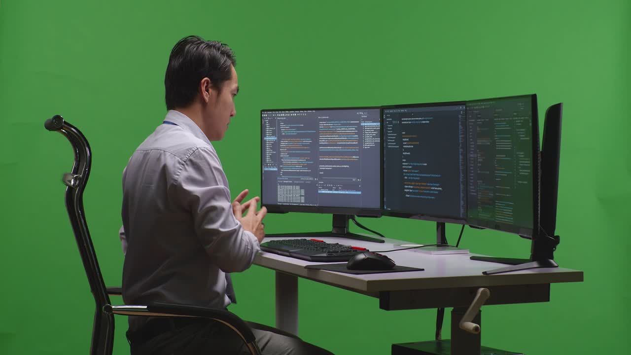 programmierer, der an code arbeitet