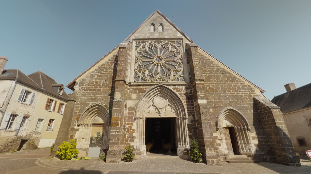 Capturing of architecture of Saint-Fargeau Castle on a sunny day in France