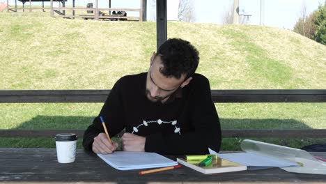 teenager working on arbour