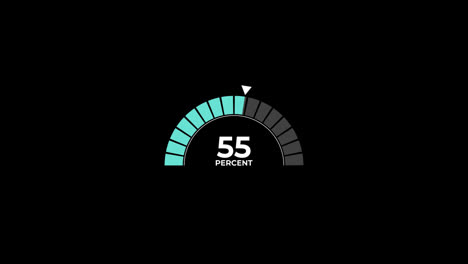 Gráfico-Circular-De-0-A-55%-De-Porcentaje-De-Infografías-Cargando-Anillo-Circular-O-Transferencia,-Descargar-Animación-Con-Canal-Alfa.