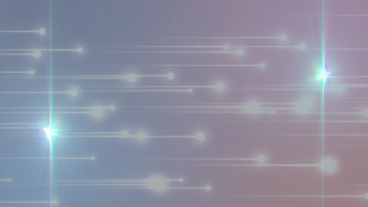 밝은 보라색 공간에서 움직이는 불빛의 애니메이션