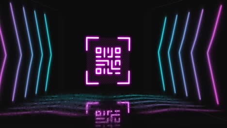 animation of flickering white qr code