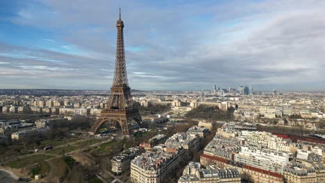 incredible scene of tour eiffel and paris cityscape, france