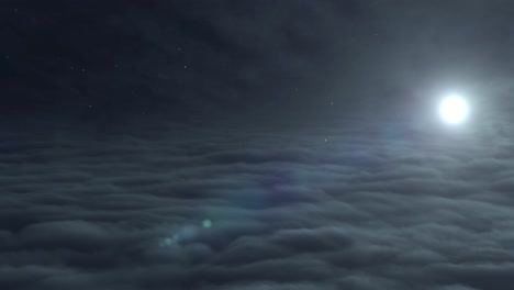 timelapse of clouds over the night sky