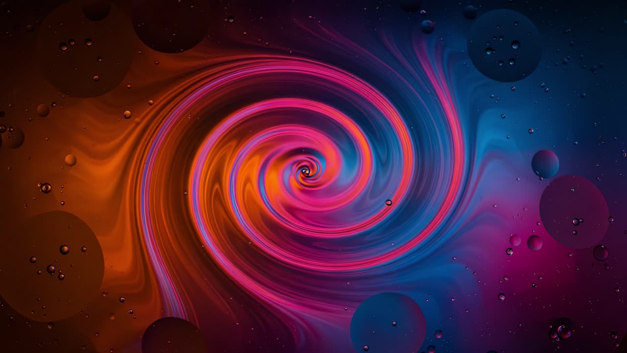 Un incantevole vortice di energia colorata: un vivace motivo astratto che mostra movimento dinamico e trame intriganti in un design ipnotizzante.