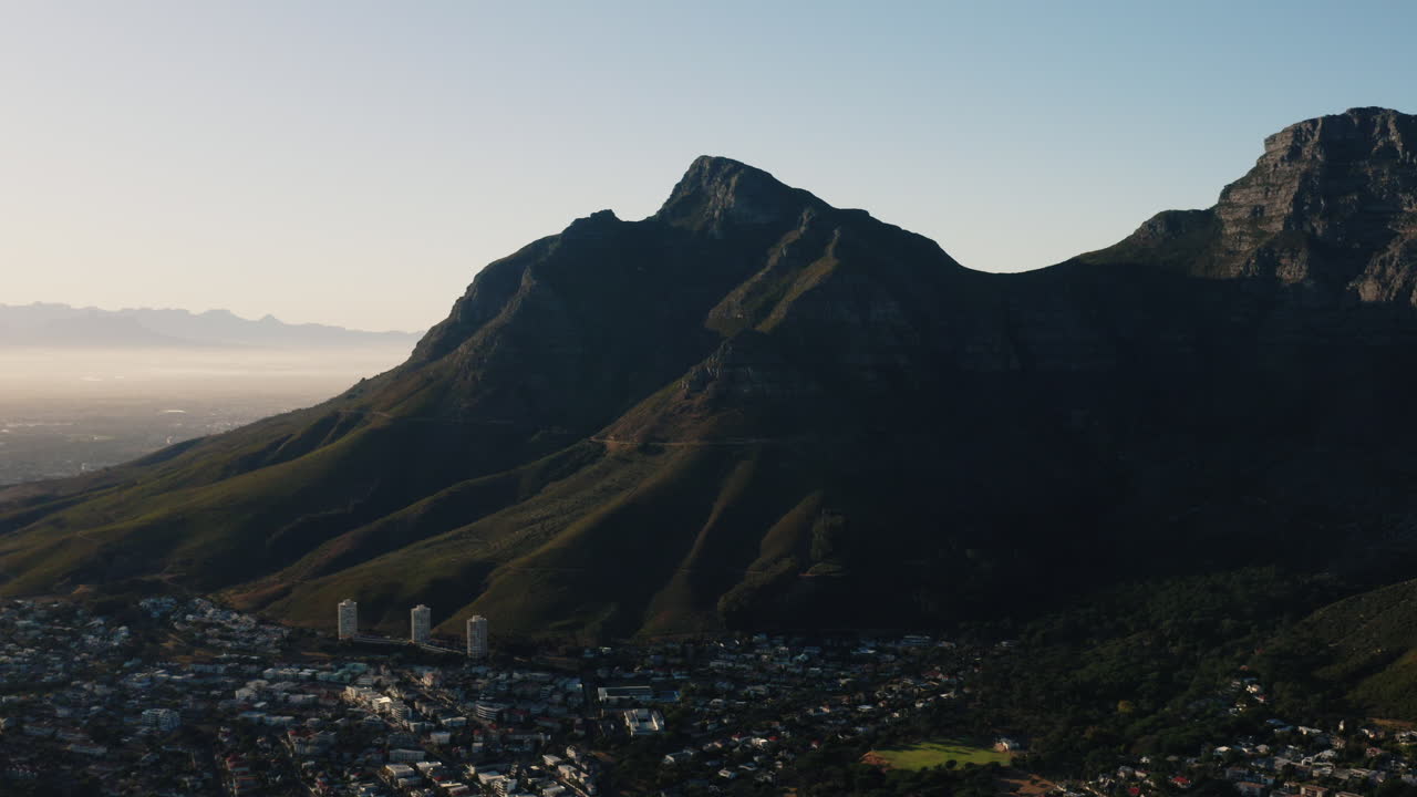 Drone Shot of Devils PeakjCape Town, South Africa