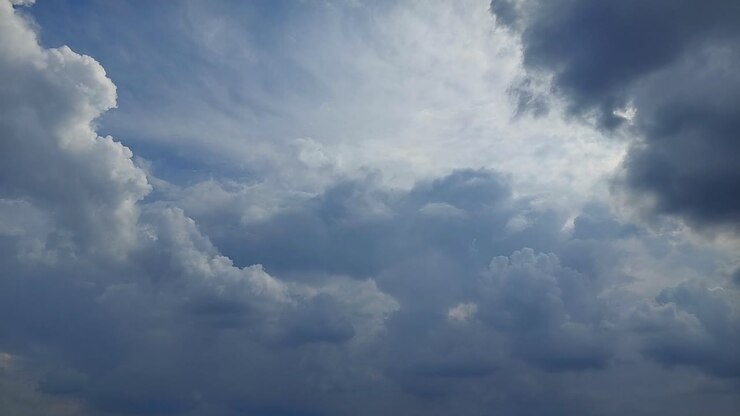 Dark clouds coming, possible thunderstorms, 4k time-lapse footage