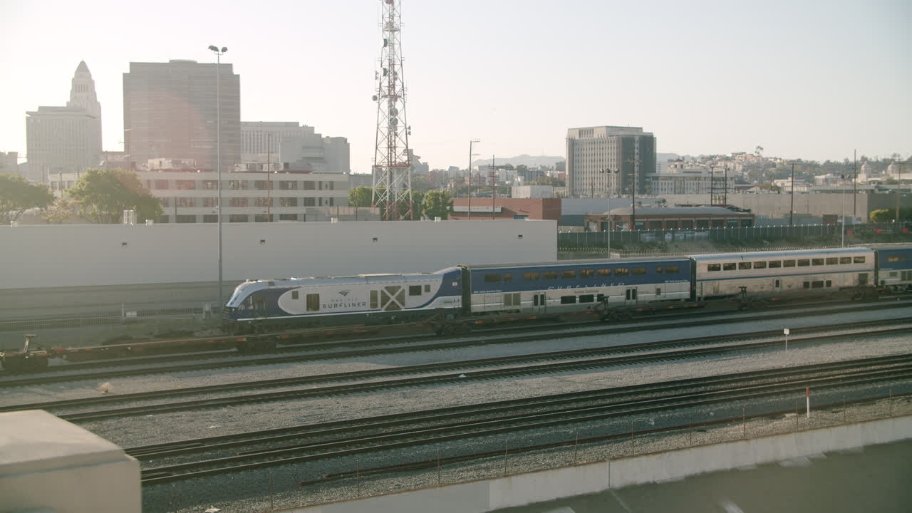 Amtrak Pacific Surfliner Train in an Urban Setting