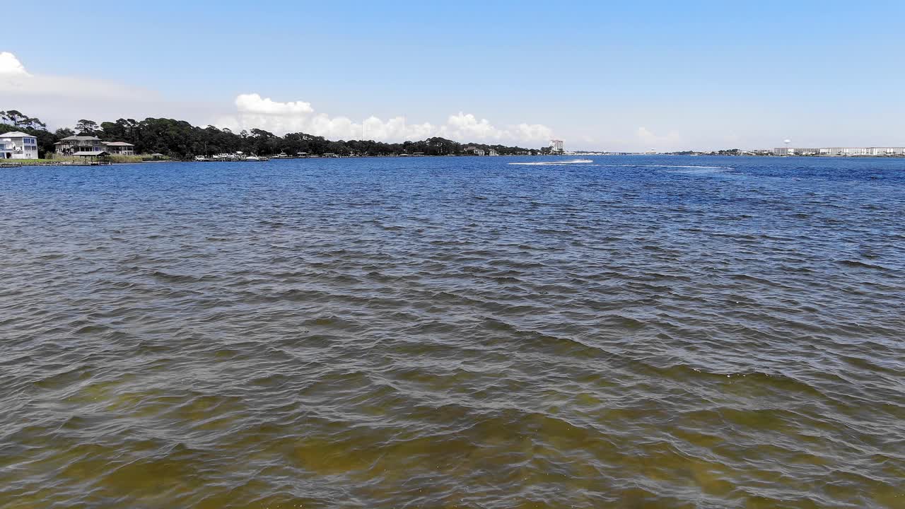 Jet ski playing in the Okaloosa sound next to Destin in northwest Florida