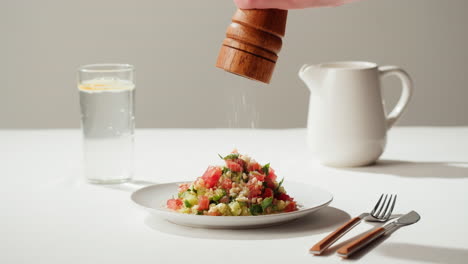 fresh salad with pepper