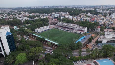 aerial shot of bangalore city football ground with stand