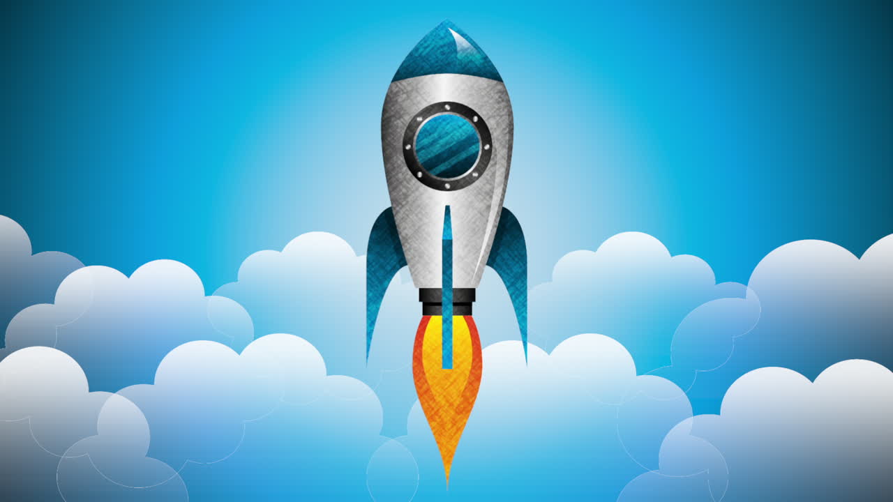 arranque del cohete y lanzador