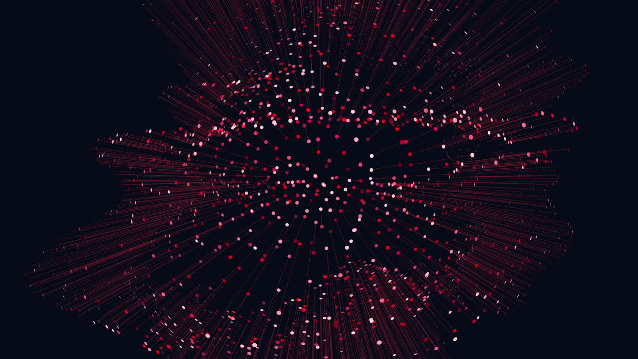 Motion abstract geometric elements on dark space